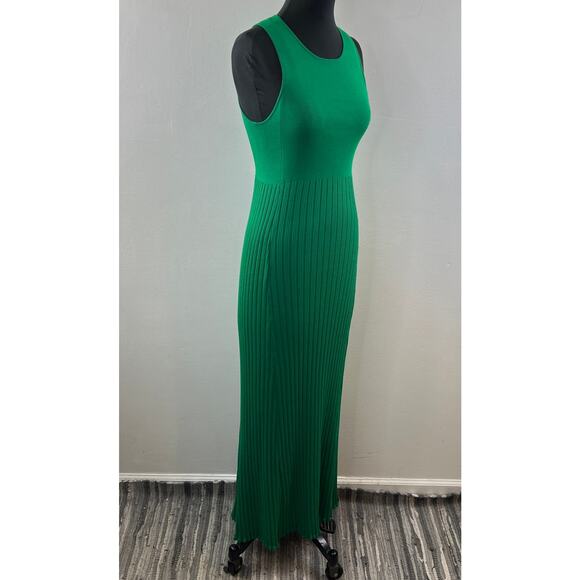 MARINA MOSCONE COLLECTIVE Green Sleeveless Scoop Neck Ribbed Knit Dress Size S - Picture 5 of 10
